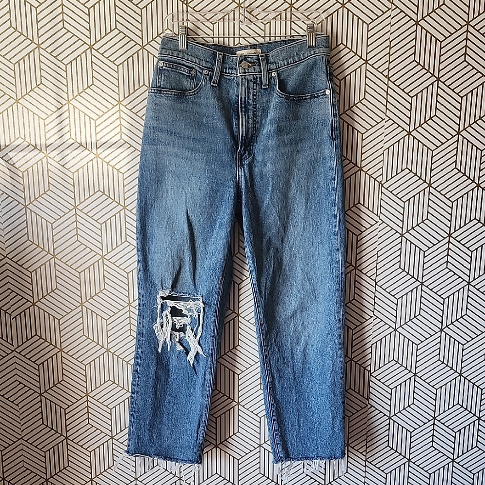 Madewell Blue Distressed Jeans